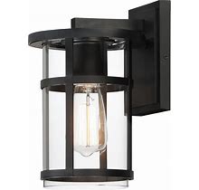 Maxim 40622CL Clyde Vivex 11" Tall Outdoor Wall Sconce Black Outdoor Lighting Wall Sconces