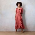 Women's LC Lauren Conrad Ruffled Wrap Maxi Dress, Size: Small, Med Pink