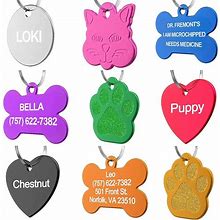Pet ID Tag Custom For Dog Cat Personalized | Many Shapes And Colors To Choose From | Made In USA | Strong Anodized Aluminum (Bone Green, Large)