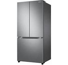 Samsung 18 Cu. Ft. Smart Counter Depth 3-Door French Door Refrigerator, Stainless Steel In Gray | 70 H X 32.125 W X 28.125 D In | Wayfair