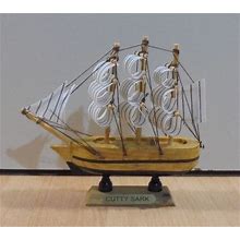 Cutty Sark Advertisign Vtg Mini Wooden Sailing Vessel Display