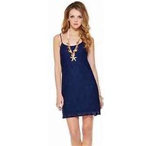 364 Lilly Pulitzer Navy Blue Lace Tank Dress