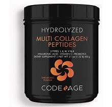 Codeage Multi Collagen Peptides + Powder, Unflavored (21.6 Oz.)
