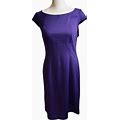 Bb Dakota Dresses | Bb Dakota Purple Cap Sleeve Dress With Back Zipper Polyester Blend | Color: Purple | Size: L