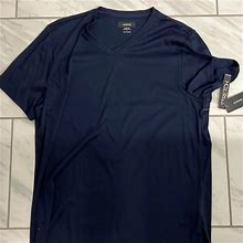 Alfani Shirts | New Alfani Stretch V Neck | Color: Blue | Size: L