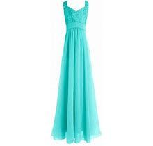 Yizyif Kids Girls Chiffon Lace Princess Dress Ruched High Waist 2 Layer Dresses For Wedding Birthday Party Green 12