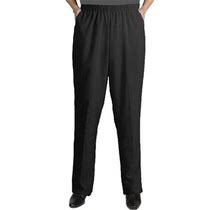 Viviana Women's Plus Size Elastic Waist Pull-On Shaped Fit Dress Pants With Pockets - Black - 30W
