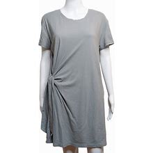 Vince Dresses | Vince Womens T Shirt Dress Small S Grey Side Tie Asymmetrical Knot Oversize Soft | Color: Gray | Size: S