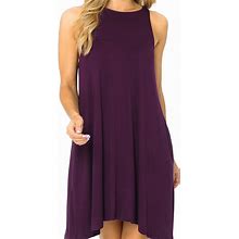 Magic Fit Dresses | Plum Sleeveless Dress With Pockets | Color: Purple | Size: Various