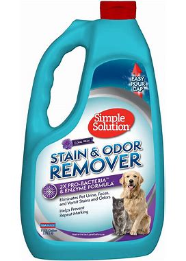 Simple Solution Pet Stain & Odor Remover With Pro-Bacteria & Enzyme Formula, 1-Gallon