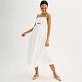 Women's Nine West Cut-Out Midi Dress, Size: XS, White