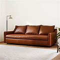 Easton 75" Sofa, Ludlow Leather, Sesame, West Elm