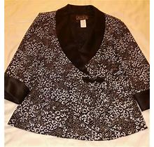 Alex Evenings Dress Jacket Size Small Abstract Design