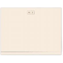 Fine Line Foil-Pressed Personalized Stationery By Minted | 45 Count | Brown