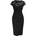 Grace Karin Women Sleeveless Lace Party Dress Wrap Ruched Cocktail