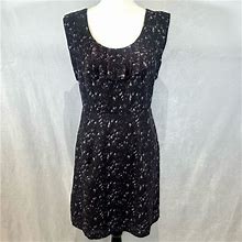 Loft Dresses | Ann Taylor Loft Purple Plum And Black Pleated Dress With Pockets Size 4 Nwot | Color: Black/Purple | Size: 4