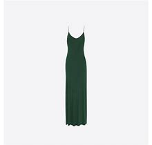 Saint Laurent Dress In Shiny Jersey - Green - Women - XS