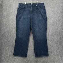 A New Day Jeans Womens 18/34R Plus High Rise Straight Leg Dark Wash Blue Denim