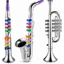 Set Of 3 Saxophone For Kids Musical Instruments Toy Saxophone Toy