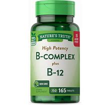 Nature's Truth Vitamin B Complex | Plus B12 | 165 Tablets | Vegetarian, Non-GMO & Gluten Free