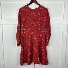 LOFT Floral Dress - Women | Color: Red | Size: M