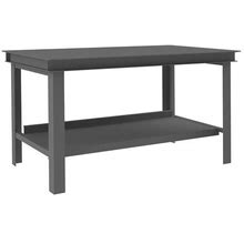 Durham Mfg Workbench: Fixed Ht, Steel, 60 in X 36 In, 14,000 Lb Overall Load Capacity, Gray Model: HWB-3660-95