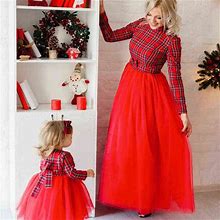 Christmas Clothing For Mother And Daughter - Elegant Mother-To-Child Toddler Christmas Dress For Girls And Women (AA220326)