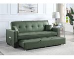 Convertible Sofa Bed Adjustable Sofa W/2 Pillows 1 Pull Out Sleeper - Green
