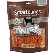 Smartbones Chicken Wrapped Twists Dog Treat - Peanut Butter, Size: 30 Count | Petsmart