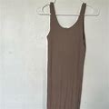 H&M Dresses | Maxi Dress | Color: Cream/Tan | Size: L