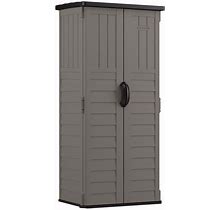Suncast 2 ft. X 2 ft. Resin Vertical Pent Storage Shed With Floor Kit