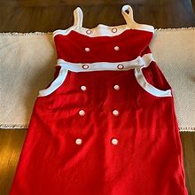 Venus Dresses | Venus Red And White Dress Awesome Buttons And Pockets Size 12 | Color: Red | Size: 12