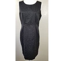 H&M Animal Print Black Lined Dress Sz 14