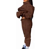 Girls Two Piece Outfits Hoodies Top And Elastic Waistband Pant Sweatsuit Tracksuit Sets Trousers