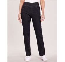 Blair Denimease Flat-Waist Pull-On Jeans - Black - 26W - Womens