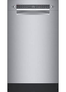 Bosch - 300 Series 18" Front Control Smart Built-In Dishwasher With 3rd Rack And 46 Dba - Stainless Steel