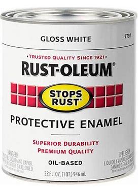 1 Qt. Protective Enamel Gloss White Interior/Exterior Paint (2-Pack)
