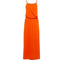 Heidi Klein, Braid-Trimmed Maxi Dress, Women, Orange, XL, Dresses, Viscose