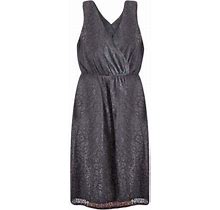 Black Sleeveless High Waist Lace Midi Dress Size Medium