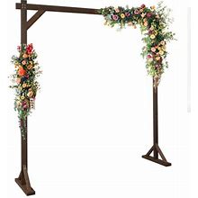 Ktaxon 7.2ft Wooden Arbor Garden Arbor Flat-Topped Wedding Arch Outdoor Archway For Plants,Wedding