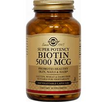 Solgar Biotin 5000Mcg 100 Vegetable Capsules