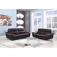 Wayfair 2 Piece Living Room Set Leather Match In Brown | 40 H X 86 W X 37 D In A8965d869c9b476633d01413dc71ba80