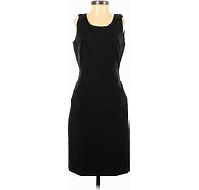 J.Crew Factory Store Casual Dress - Sheath Scoop Neck Sleeveless: Black Print Dresses - Women's Size 0