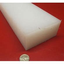 LDPE (Low Density Polyethylene) Bar Natural, 2.0" Thick X 4.0" Wide X 24" Length