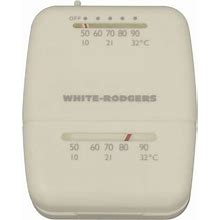 White-Rodgers 1C20101s1 White Rodgers Heating Thermostat - White