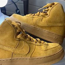 Nike Shoes | Nike Wheat Air Forces Size 4 Boys | Color: Tan | Size: 4