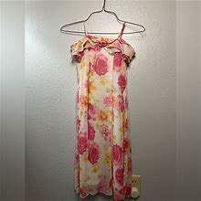 George Dresses | Girls Floral Off The Shoulder Dress | Color: Pink | Size: 10G