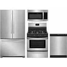 Frigidaire 988370 4-Piece Kitchen Appliance Package W/ FFHN2750TS French Door Refrigerator FFGF3052TS 30" Freestanding Gas Range - 36"