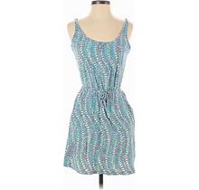 Lilly Pulitzer Casual Dress - Mini Square Sleeveless: Blue Paisley Dresses - Women's Size X-Small