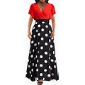 Sperlucky Maxi Dresses For Women Long Sleeve Dress Casual Round Neck Floral Print Loose Party Dress 2023